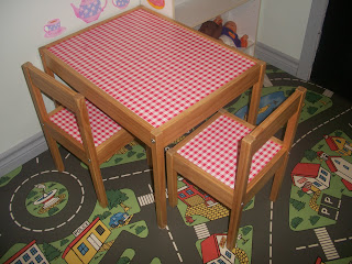 Table et chaises, Enfant, table enfant, pique-nique, rouge et blanc
