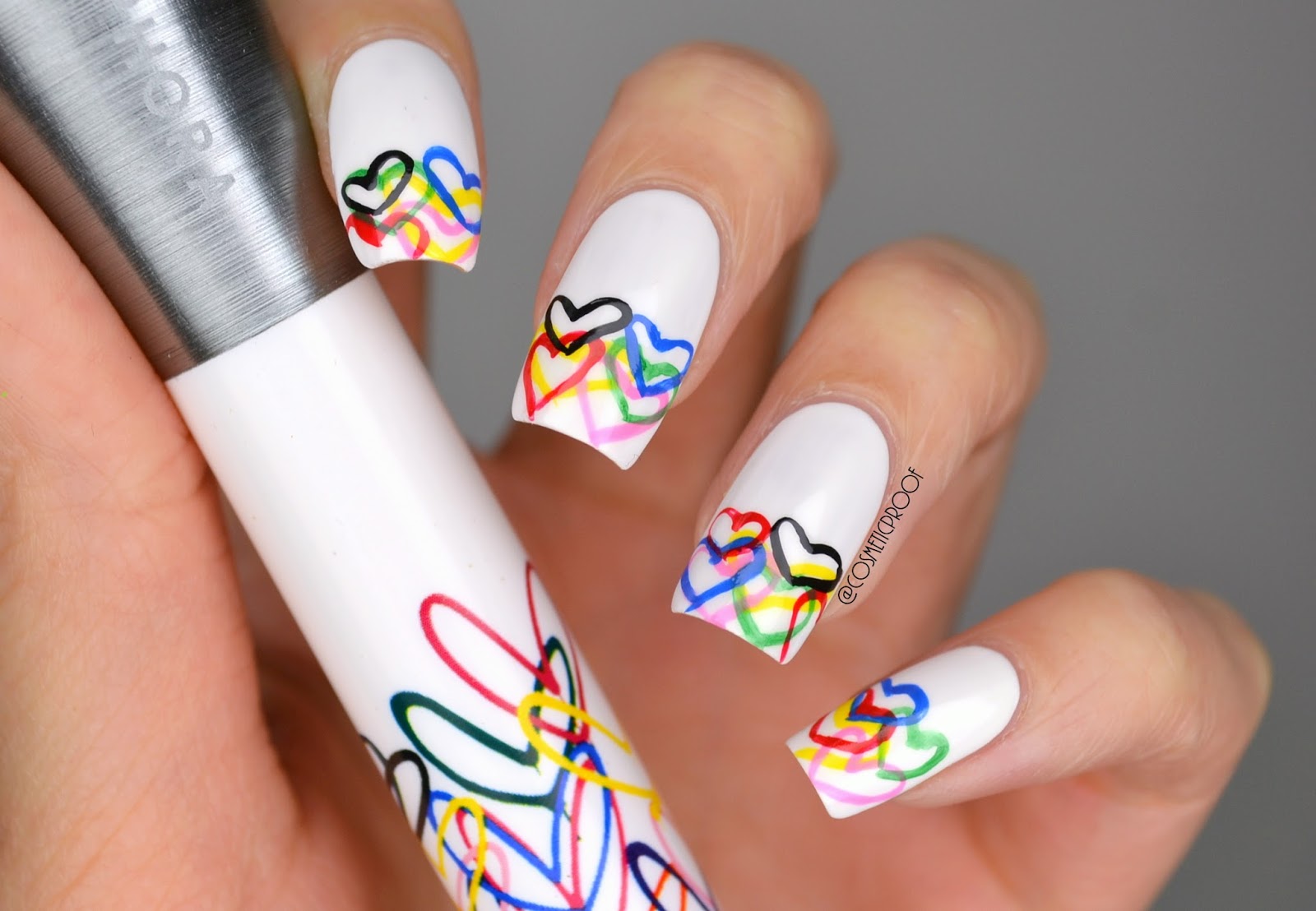 NAILS Inspired by JGoldcrown's "Bleeding Hearts" Cosmetic Proof