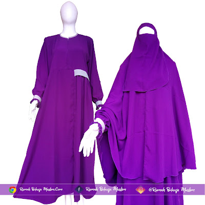 Jubah Akhwat Wolfis Terong Jubah Akhwat Wolfis Terong