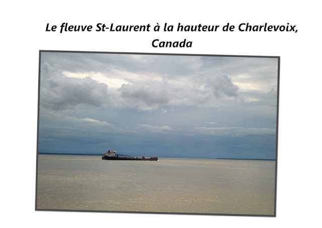 Le fleuve St-Laurent à la hauteur de Charlevoix au Canada