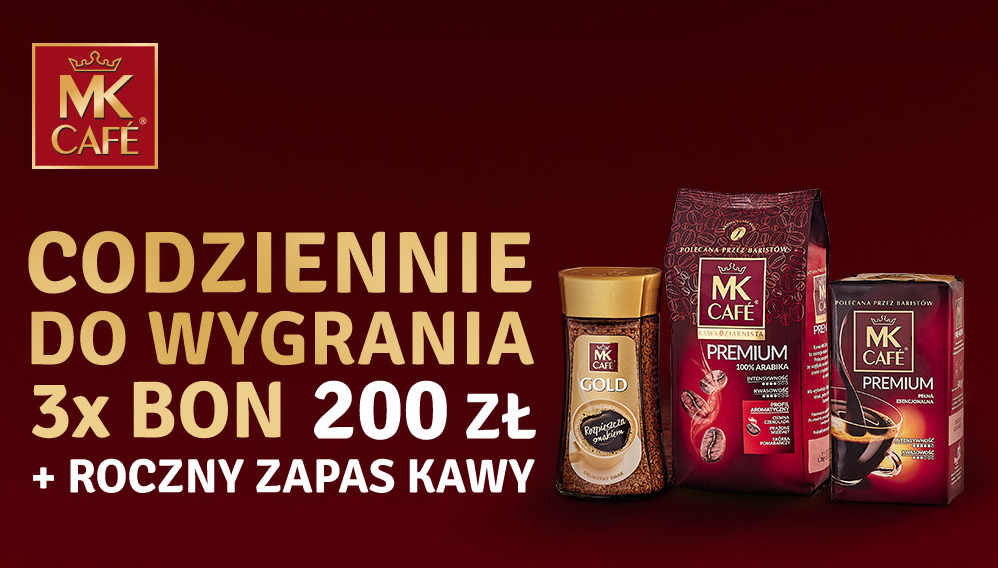 Wygraj bon towarowy Mila oraz zapas kawy marki MK Cafe Konkurs