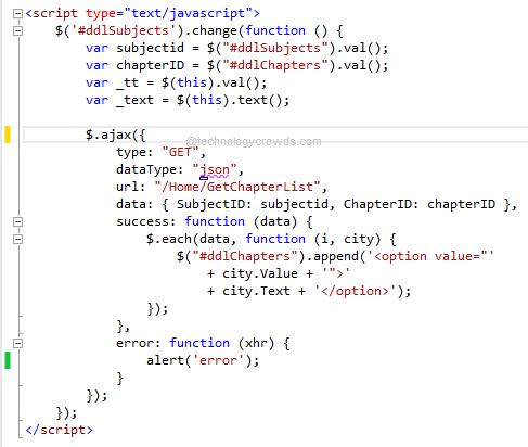 Dropdown List: Cascading Dropdown list in MVC - .Net Core | MVC | HTML ...
