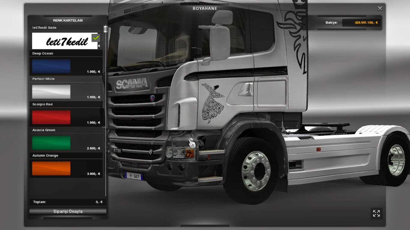 Scania Sade Skin leti7kedil Ets 2 Mod