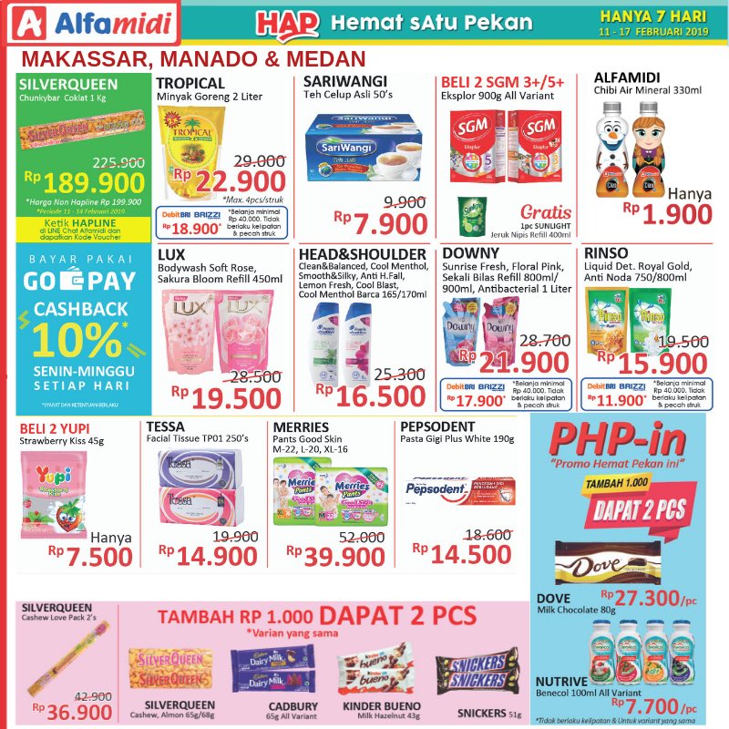 #Alfamidi - #Promo #Katalog Hemat Satu Pekan Periode 11 - 17 Februari 2019 #Alfamidi - #Promo #Katalog Hemat Satu Pekan Periode 11 - 17 Februari 2019