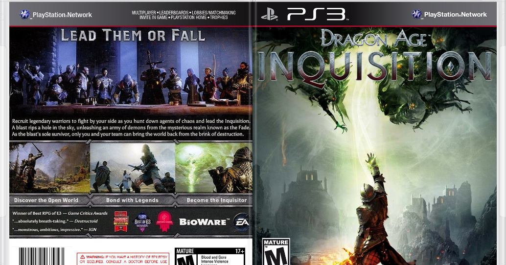 PSNPLAY3 Dragon Age Inquisition PS3/PSN DOWNLOAD. PKG + RAP.