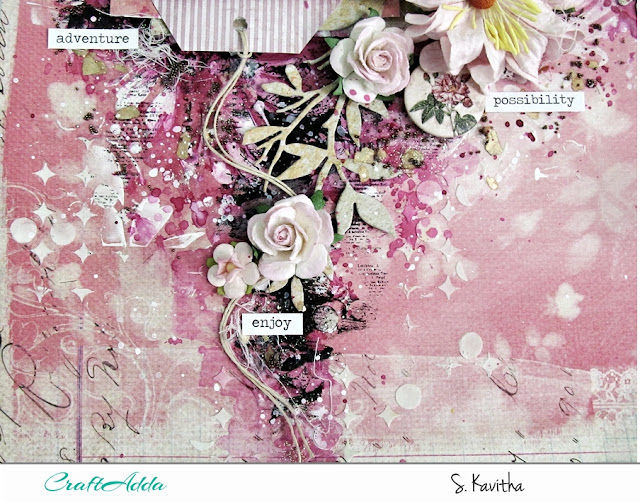 Kalalayaa's Art Stuido: All pink-Mixed media layout