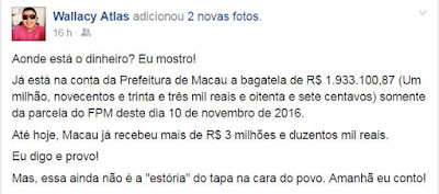 ONDE ESTÁ O DINHEIRO PREFEITO INTERINO ???