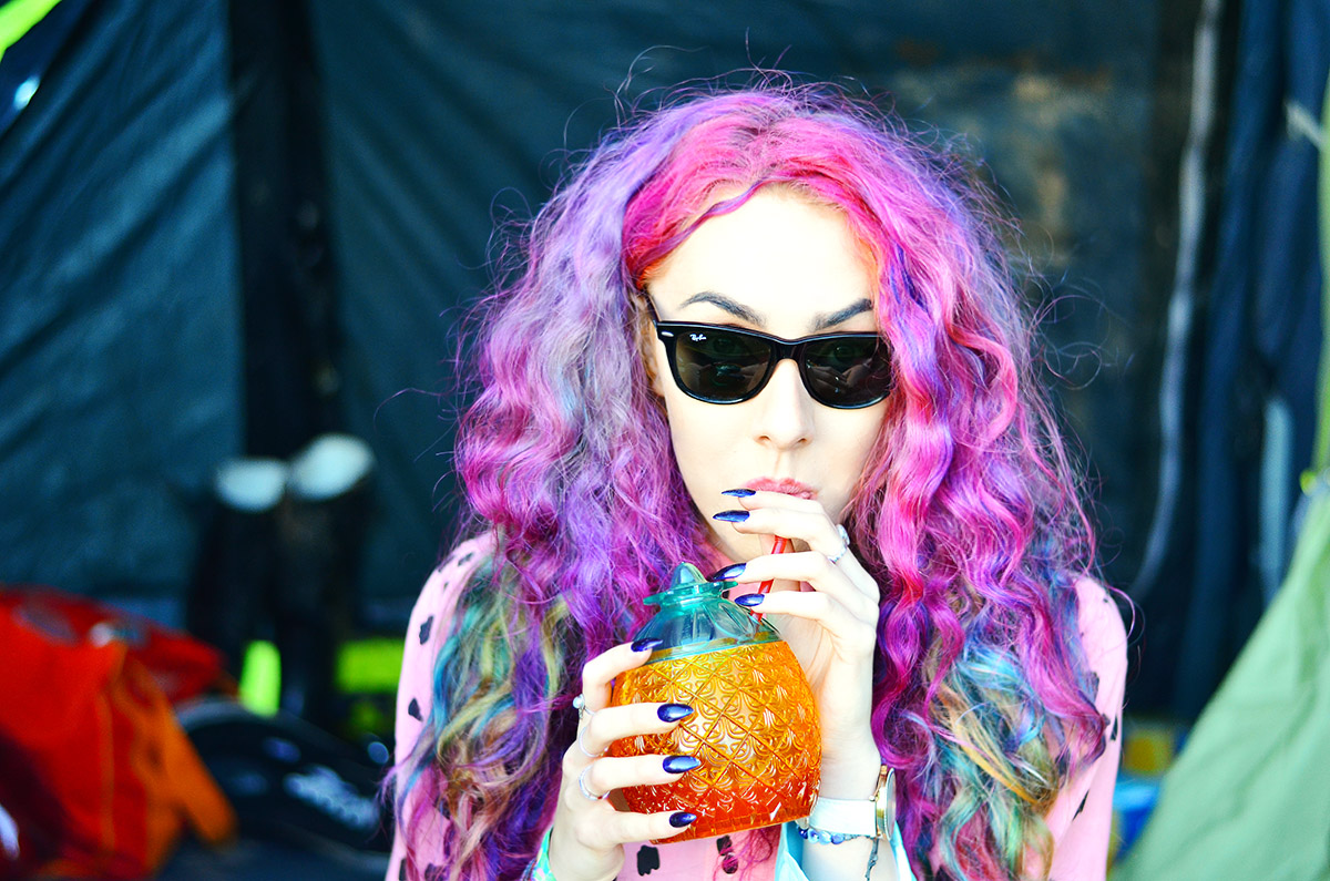 Leeds Festival Pastel Hair Fashion Stephi LaReine Leeds Festival Pastel Hair Fashion Stephi LaReine