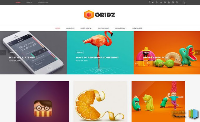 Gridz Blogger Template