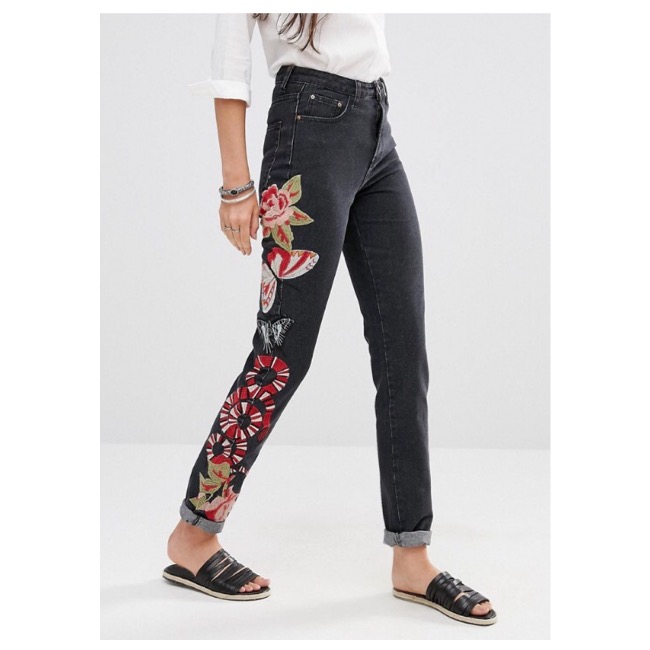 asos embroidered jeans