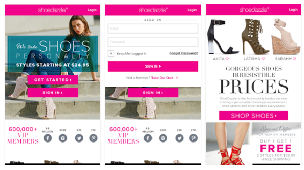 shoedazzle mobile