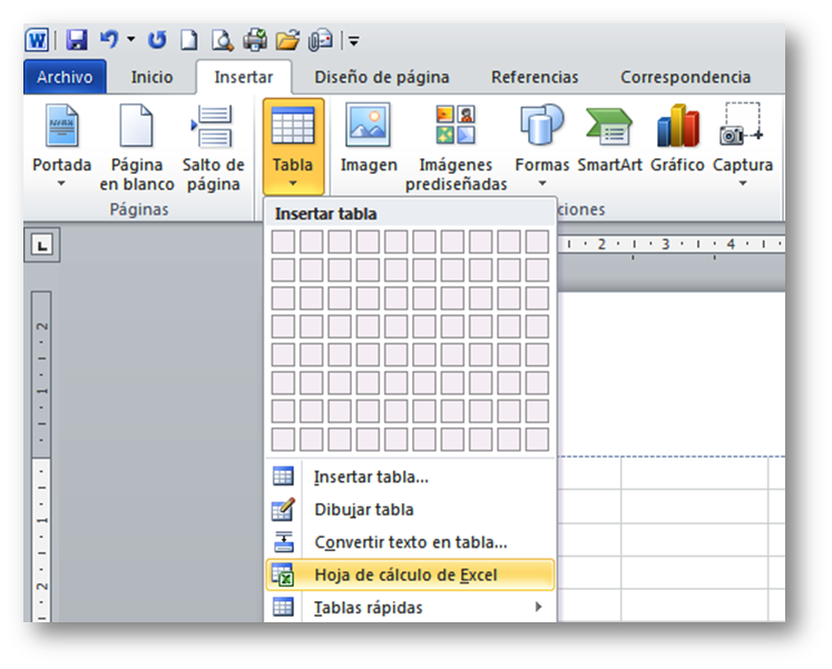 FENYXSYS Manejo de Tablas en Word 2010