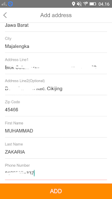 cara mengisi add address di aplikasi Vova Android