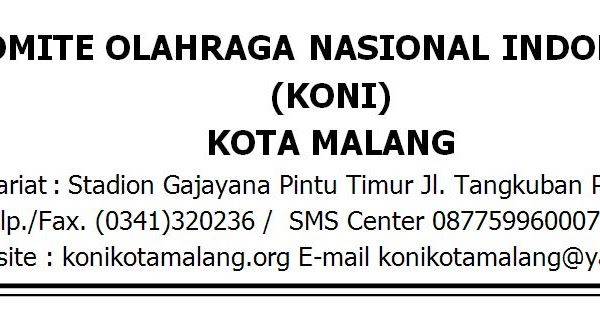 Pengurus Koni Kota Malang 2018 2023 Koni Kota Malang