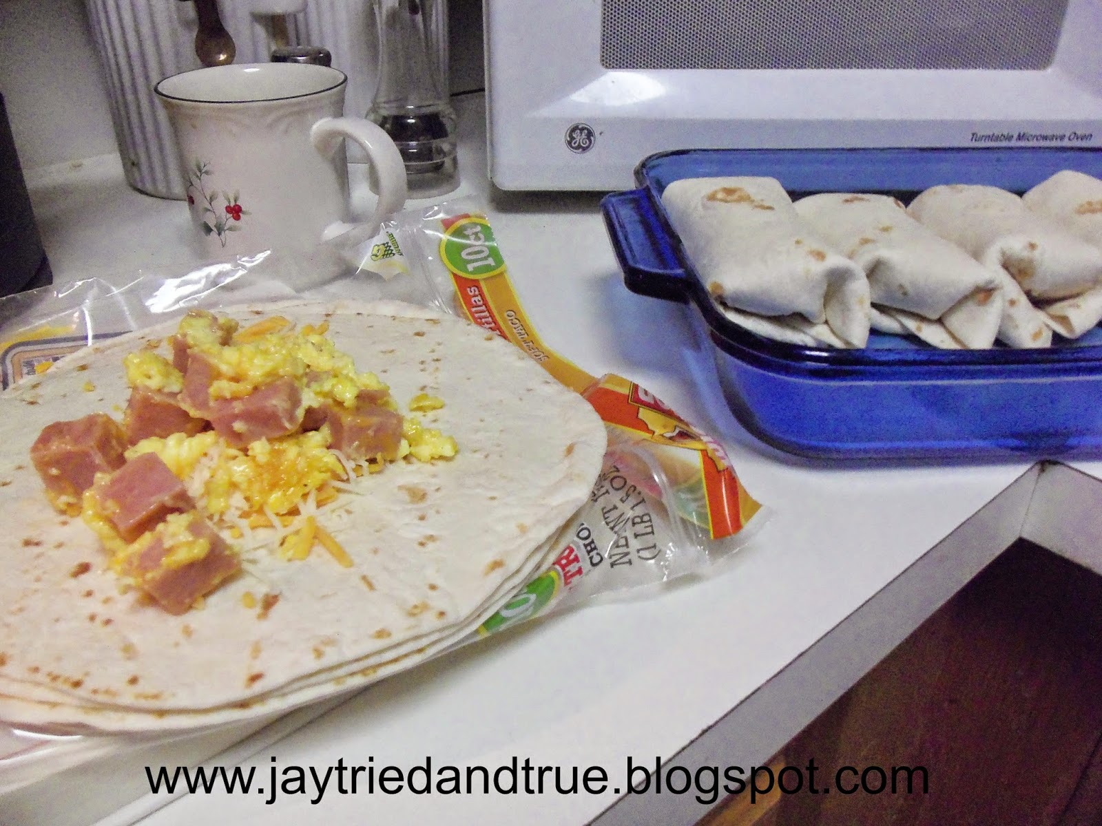 Jay Tried and True Spam Breakfast Burritos