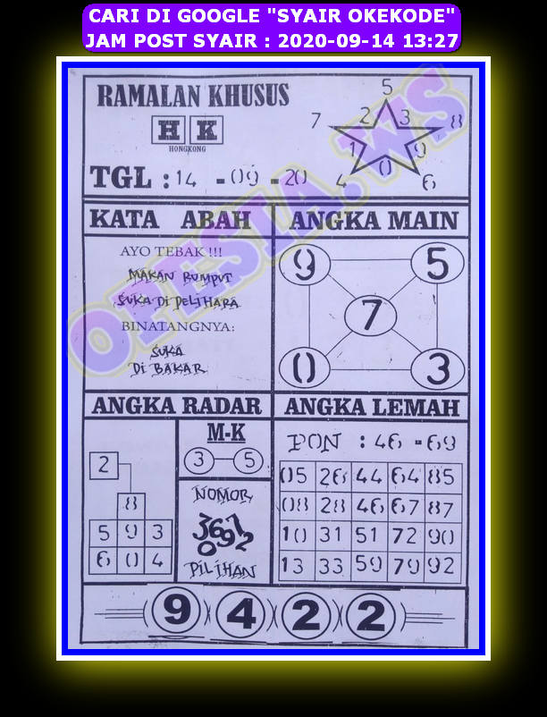 1 New Message Kode Syair Hongkong 14 September 2020 Forum Syair Togel Hongkong Singapura Sydney