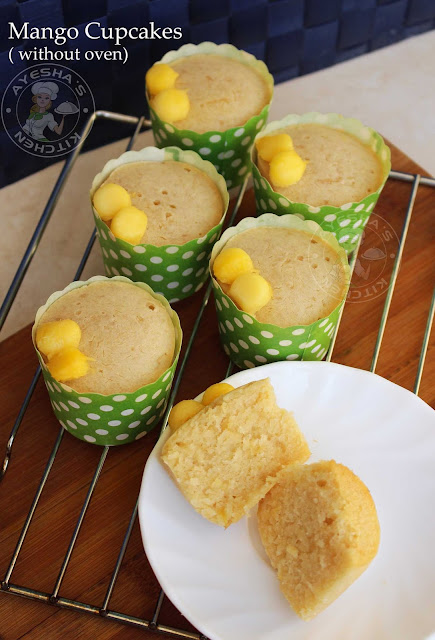 mango cupcakes without oven stove top cupcake recipe no bake recipes no oven muffins mango recipes mango muffin without oven