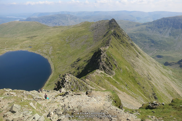 Striding Edge, Helvellyn, walk, hike, route, Patterdale, Glenridding, Ullswater, Lake District