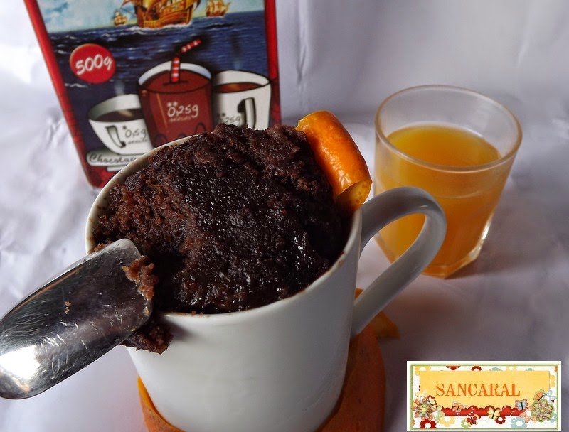 Mugcake de chocolate y naranja