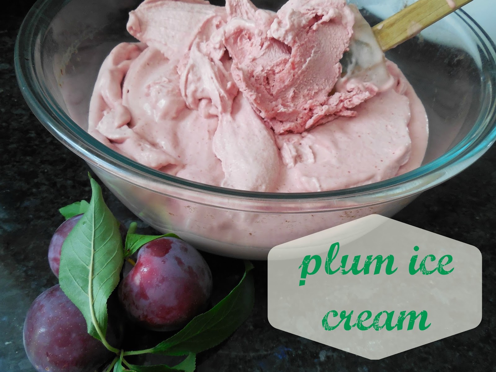 Two Kid Kitchen plum ice cream