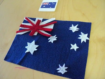 Felt Flag of Australia activity for kids