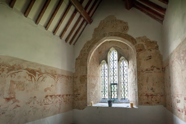 13th century wall paintings in St George's in the Cotswold village of Kelmscott by Martyn Ferry Photography