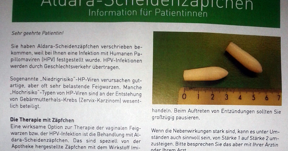 HPV Therapie mit Aldara: 2. Besuch in der Klinik