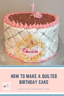 pinterest pin how to make a quilted birthday cake