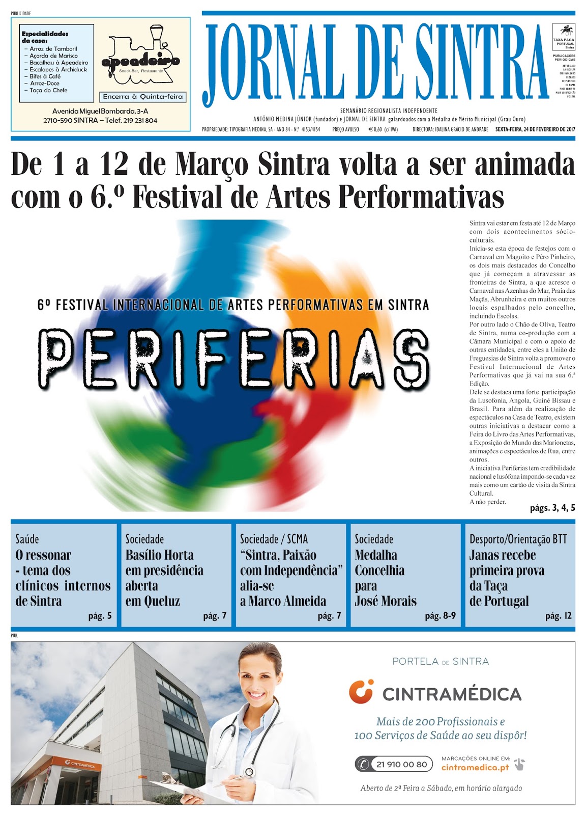 Capa da edição de 24-02-2017 Capa da edição de 24-02-2017