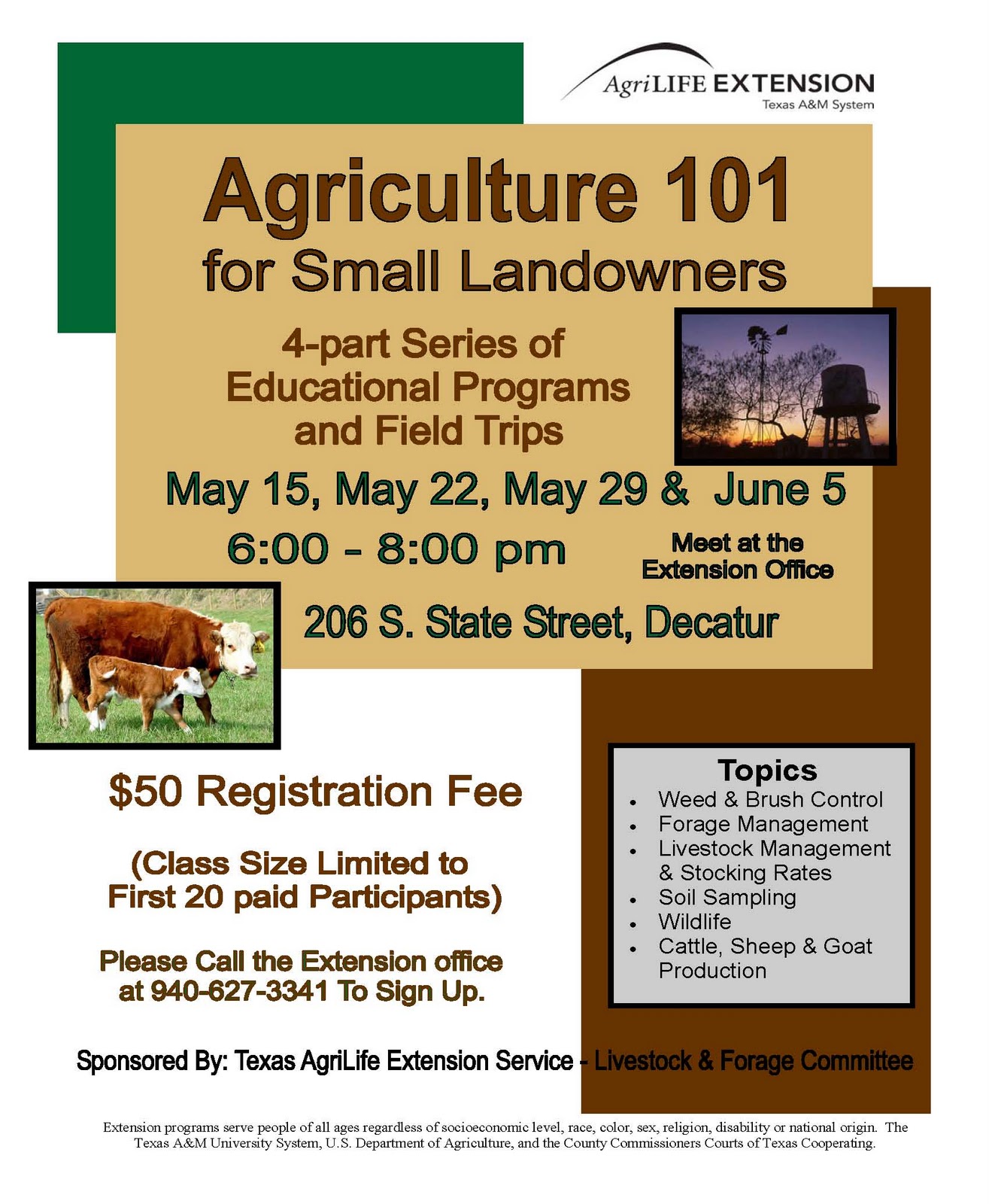 Texas A&M Agrilife Extension Wise County AG 101 Educational Series