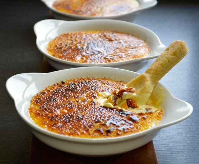 Creme Brulee with Shortbread Spoons