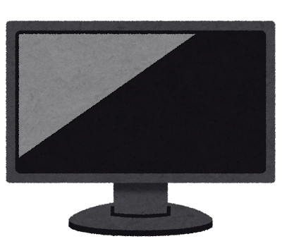液晶モニター・ディスプレイのイラスト(コンピューター)