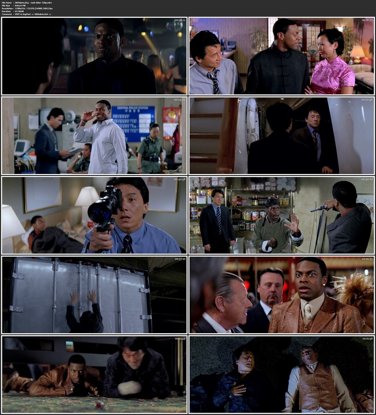 Rush Hour 2 (2001) Hindi Dual Audio 720p BluRay 800MB Download
