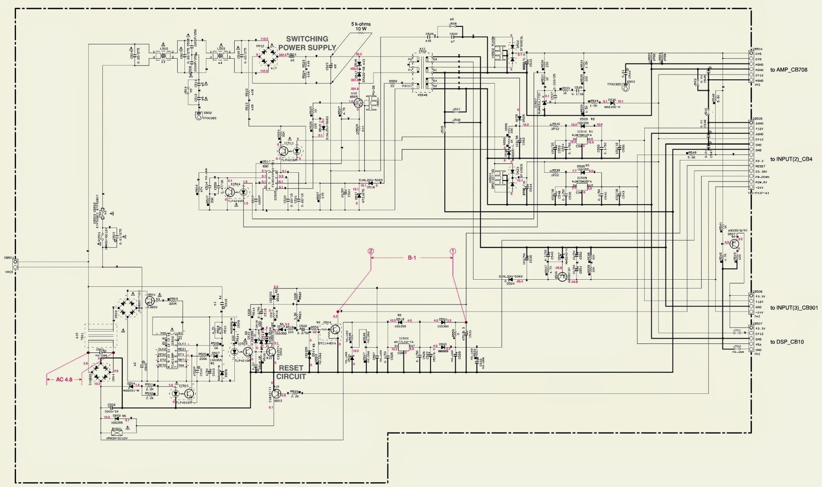 Electro help: YAMAHA YSP-800 - POWER - [SMPS] - SCHEMATIC (CIRCUIT DIAGRAM)