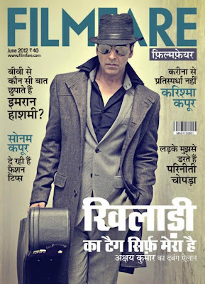 Akshay Kumar on the cover page of Filmfare Hindi Magazine