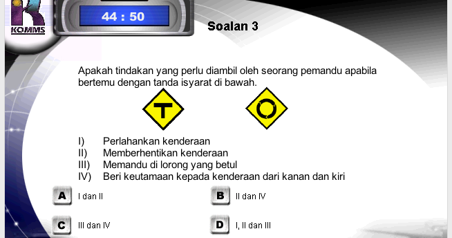 Contoh Soalan Computer Test Jpj - Selangor i