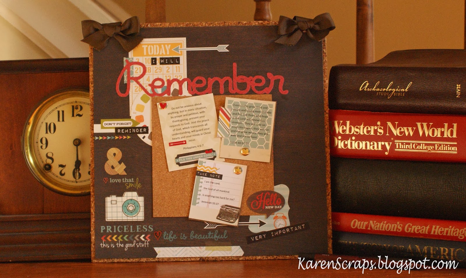 KarenScraps Exam Week Devotion and Teen Bulletin Board Craft