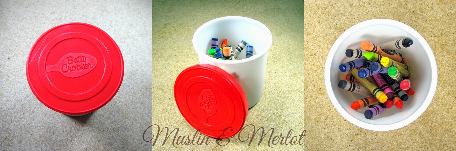 Upcycled Crayon Container by Muslin & Merlot