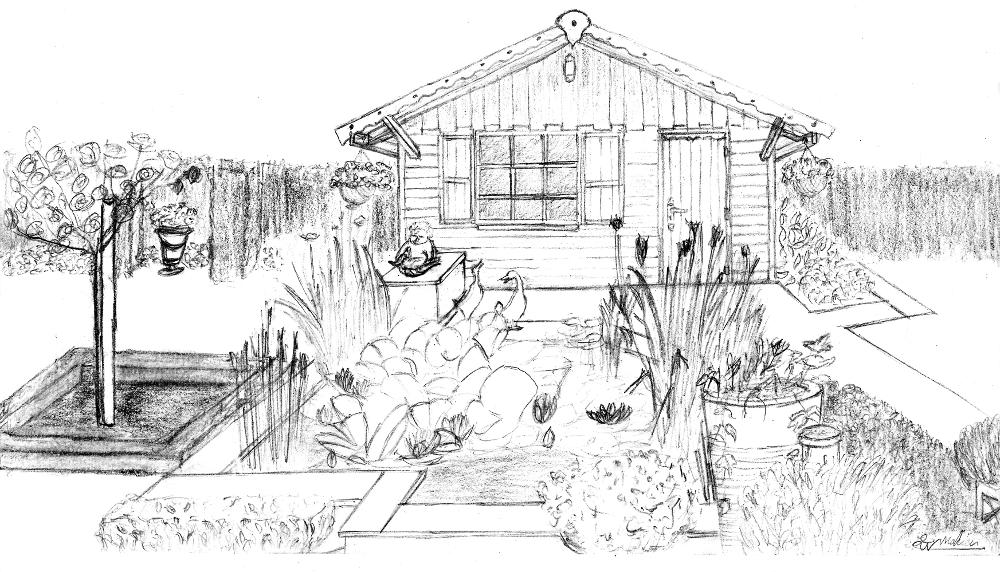 Home Garden Drawing Images : Garden Drawing At Getdrawings | Boddeswasusi