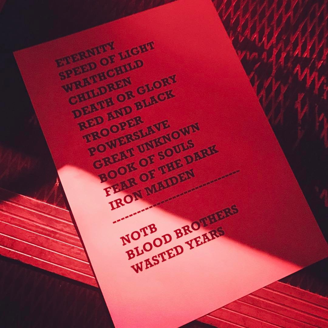 the book of souls tour setlist