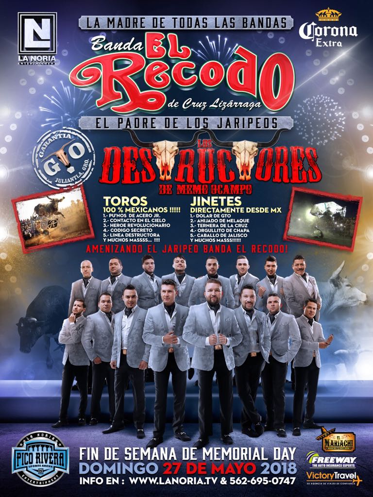 Banda el Recodo y Los Destructores de Memo Ocampo anuncian su gira