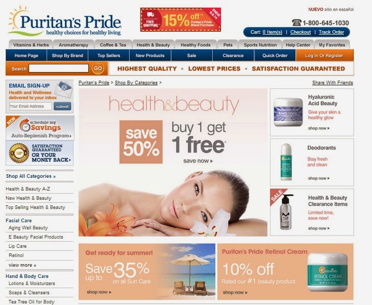 Puritans Pride Coupons