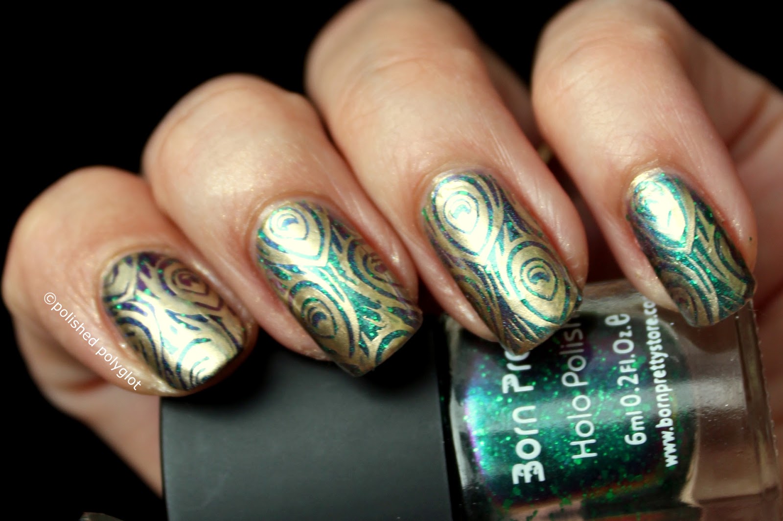 Easy Peacock French Tip Nail Art - wide 7