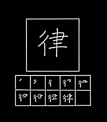 kanji hukum, irama