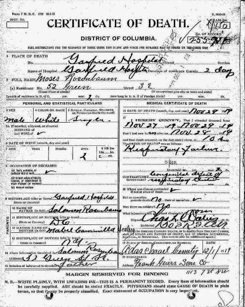 Discover more about District of Columbia deaths & burials, 1840-1964