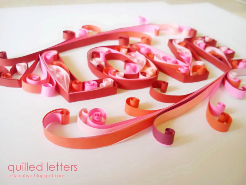 complexity: LOVE - quilled letters