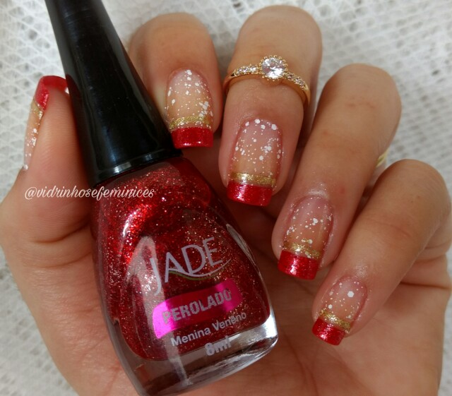 Inspiração Natalina Unhas natalinas