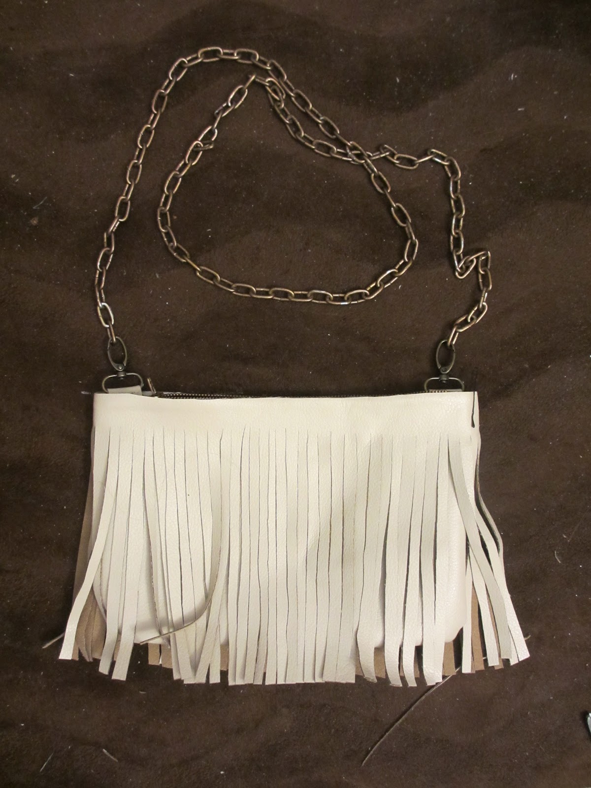 threadbare: DIY: Leather Fringe Crossbody Bag
