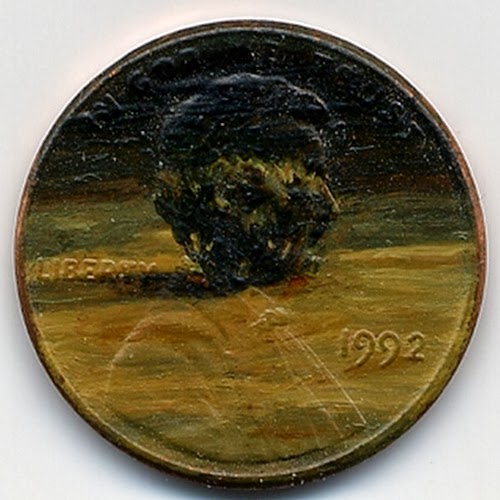 10-The-Unburning-Bush-1992-Artist-Jacqueline-L-Skaggs-Discarded-Pennies-Oil-Painting-on-Coins-www-designstack-co