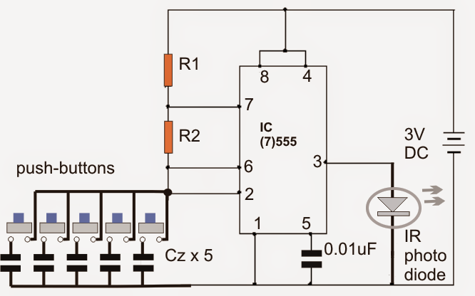 Remote Control Circuit for Multiple Appliances | Circuit Diagram Centre